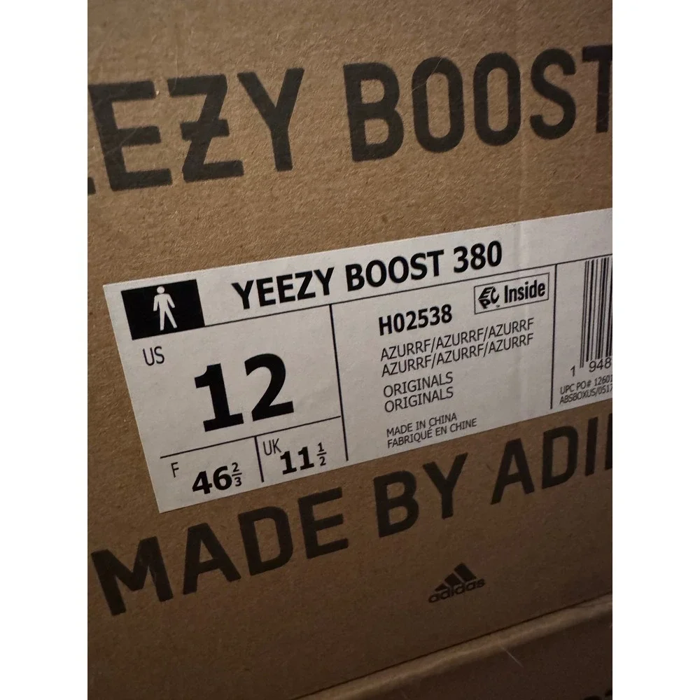 Adidas Yeezy Boost 380 Azure Brown Blue H02538 Mens Size 12 Primeknit Sneakers